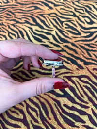 Image 4 of Sterling silver ring with coffin red rosarita size 48