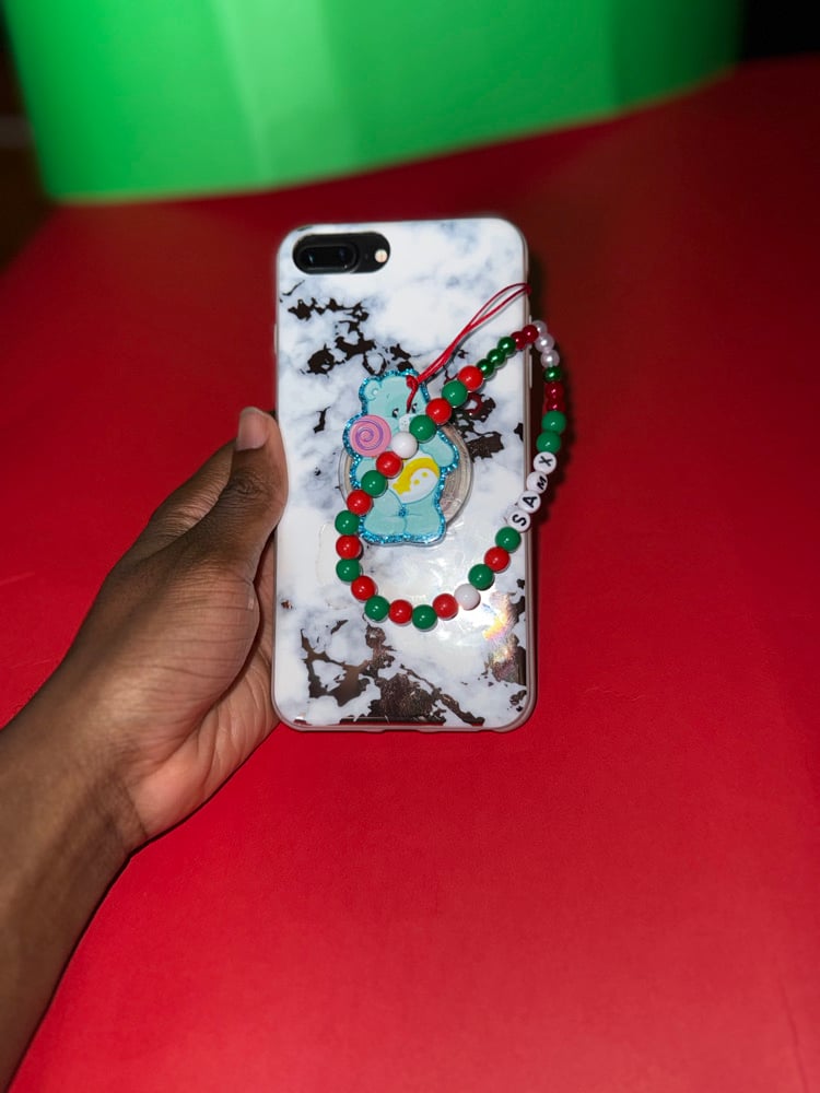 Image of Beaded & Letter Phone Accesory ❄️🎄