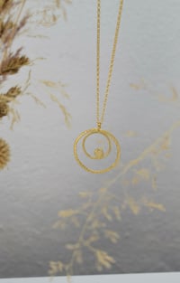 Image 1 of Vermeil gold concentric circles necklace