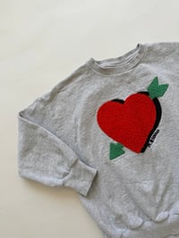Image 5 of Mini rodini heart sweatshirt grey size 7- 9 years 
