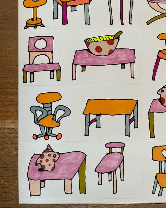 Chair & Table Stickers 
