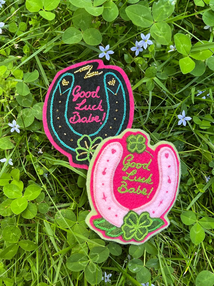 Image of Good Luck Babe! Felt Patch