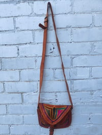 Image 7 of Leather Saddle Bag with embroidery