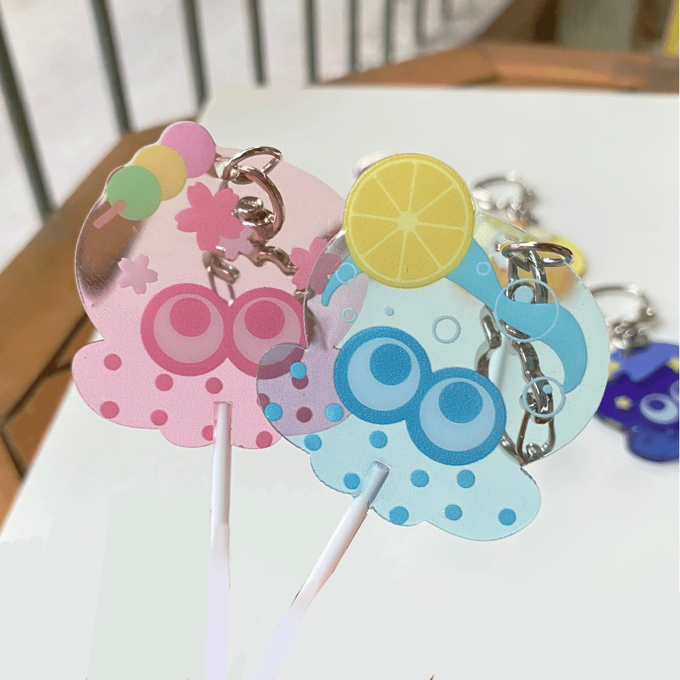 Image of Octo clear lollipop charms - Splatoon 3