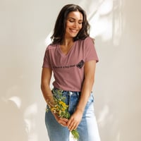 Image 2 of Women’s Relaxed V-Neck T-Shirt – First Saturday Arts Market (colors!)