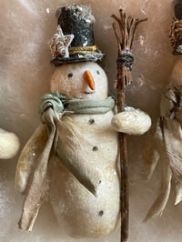 Image 2 of Spun Cotton Snowman, Ornament 1