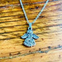 Image 1 of Set of 5 Angel silver plated necklaces 