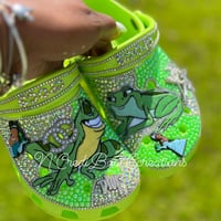 Image 1 of Princess Frog Bling Crocs