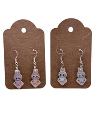 Image 4 of Labubu Earrings: Upcycled Box Art