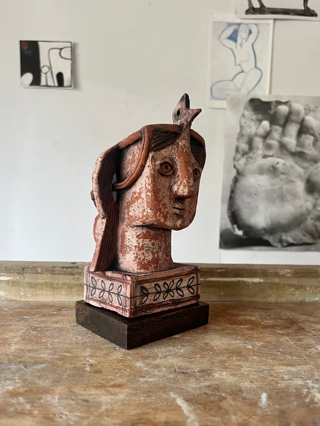  LARGE BIRD WOMAN SCULPTURE