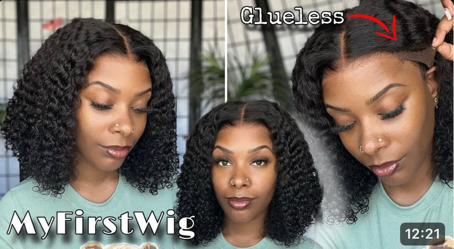 Image of MyFirst Wig 13x6 lace 14 Inch Curly Bob ( Freshly Washed )