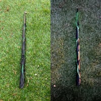 Image 4 of glow in the dark Bog oak wand. 