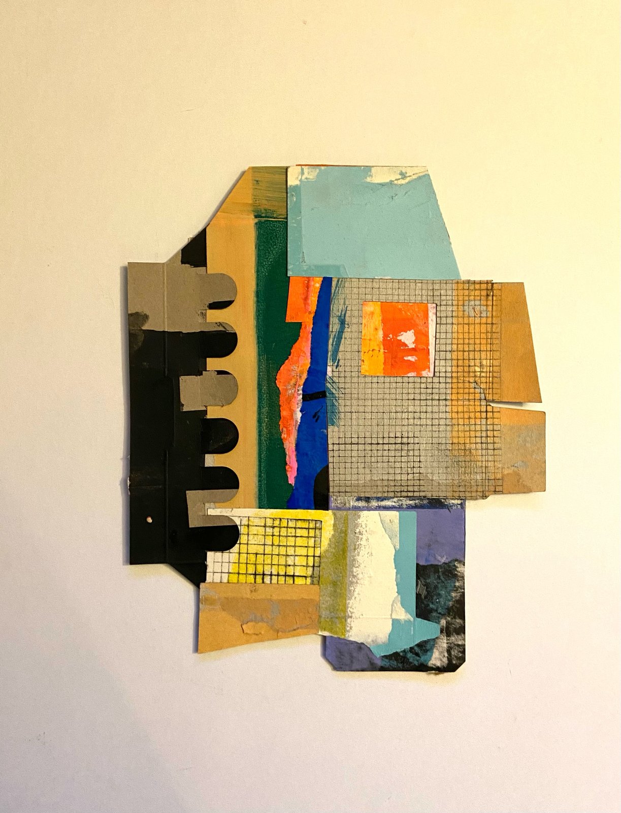 Orange Square Printed Packaging Collage | Sarah Bagshaw Art