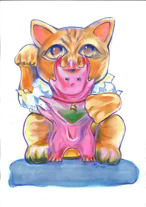 Image of Original Art - Lucky Cat // PPDA X INKINK