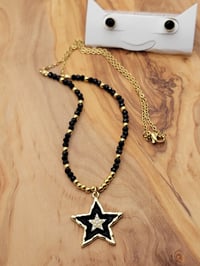 Image 2 of Star necklace set black & gold