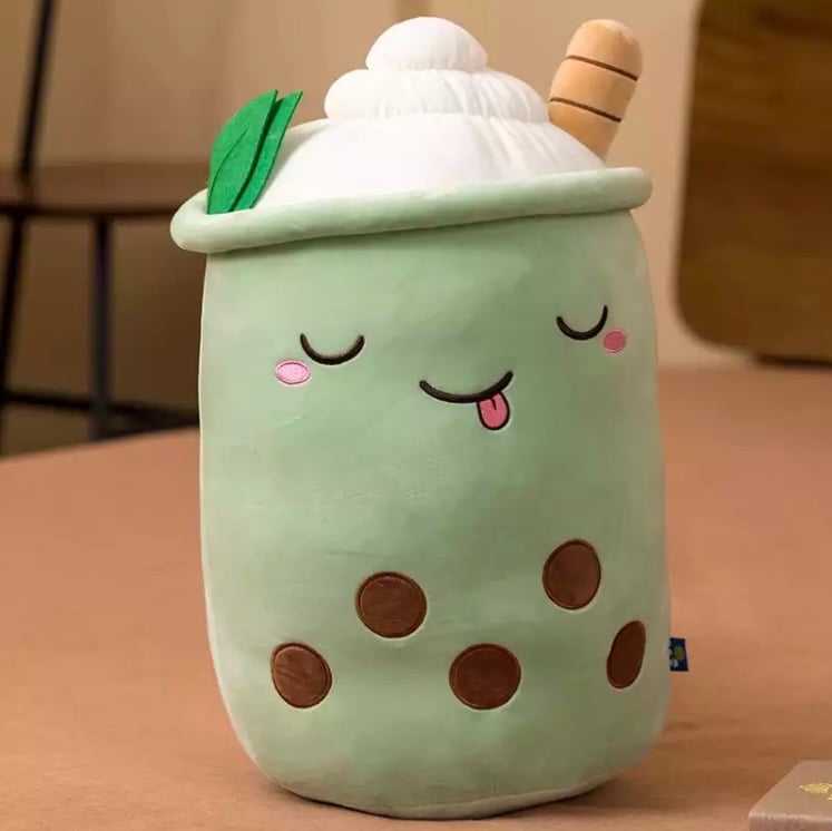 Image of Cute Boba Tea Plushie (Green)