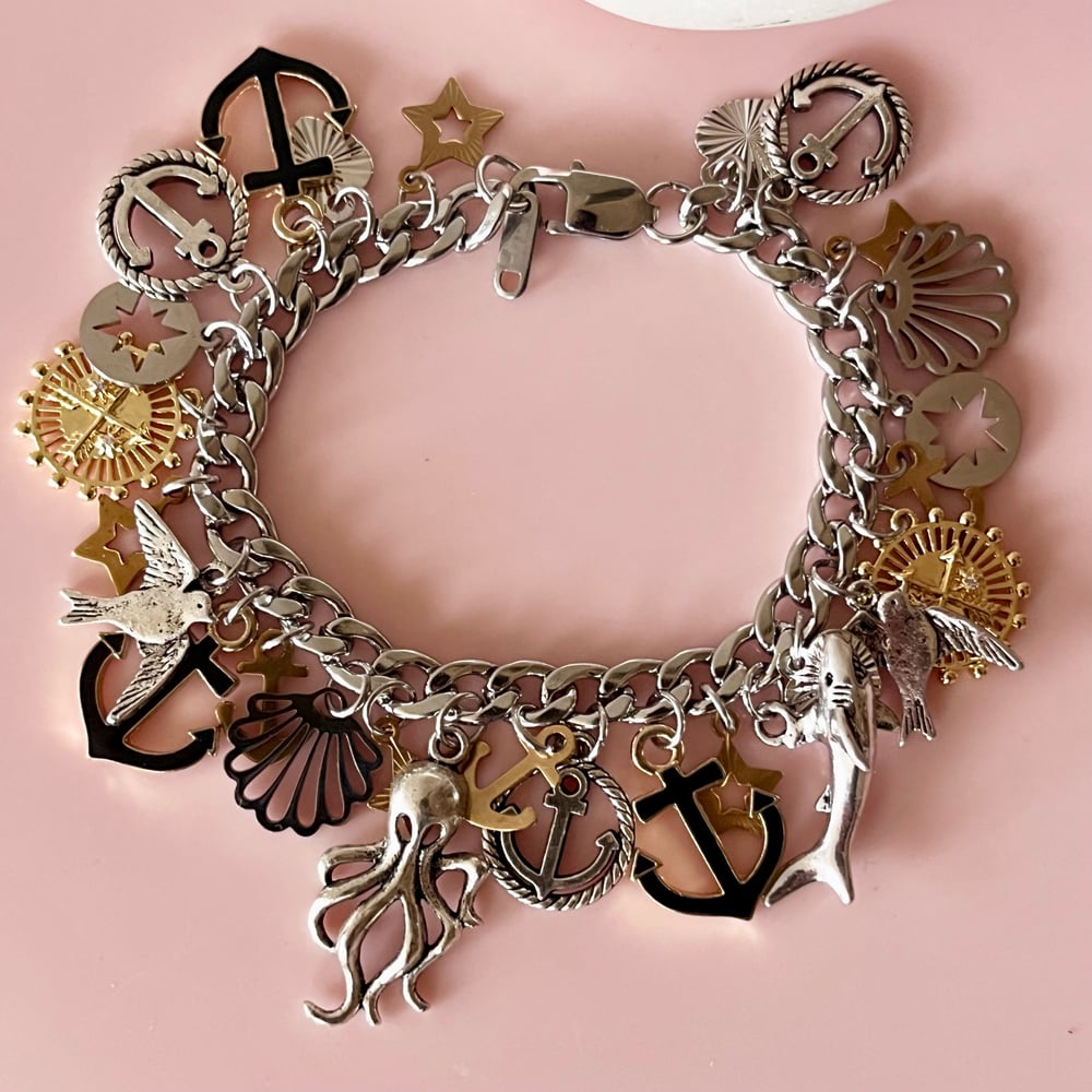 Image of One of a Kind Charm Bracelet - Nautical