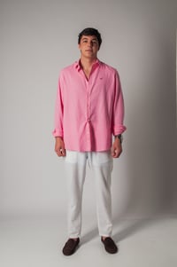 Image 5 of Camisa de lino rosa