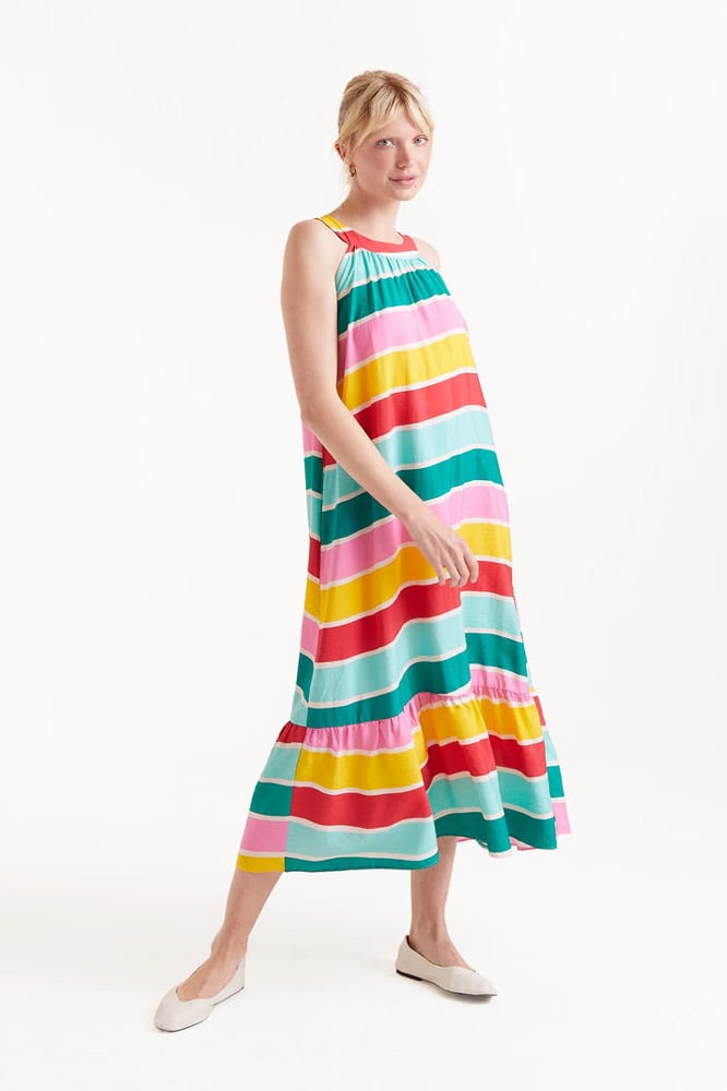 Image of VESTIDO LARGO RAYAS COLOUR WAVE