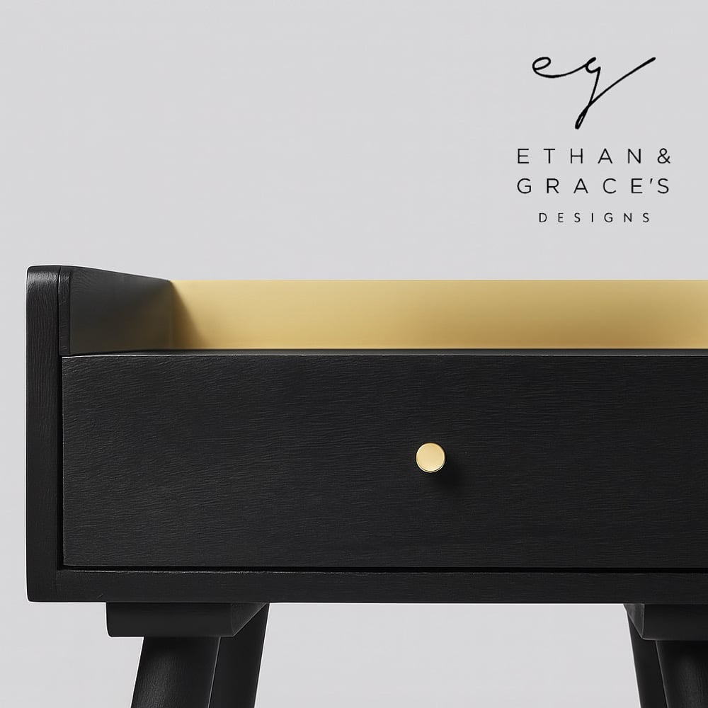 Image of stunning black mango bedside tables 
