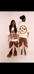 Image 2 of Cream/ Brown Windbreker Set