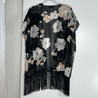 Image 5 of USIA floral fringe kimono duster
