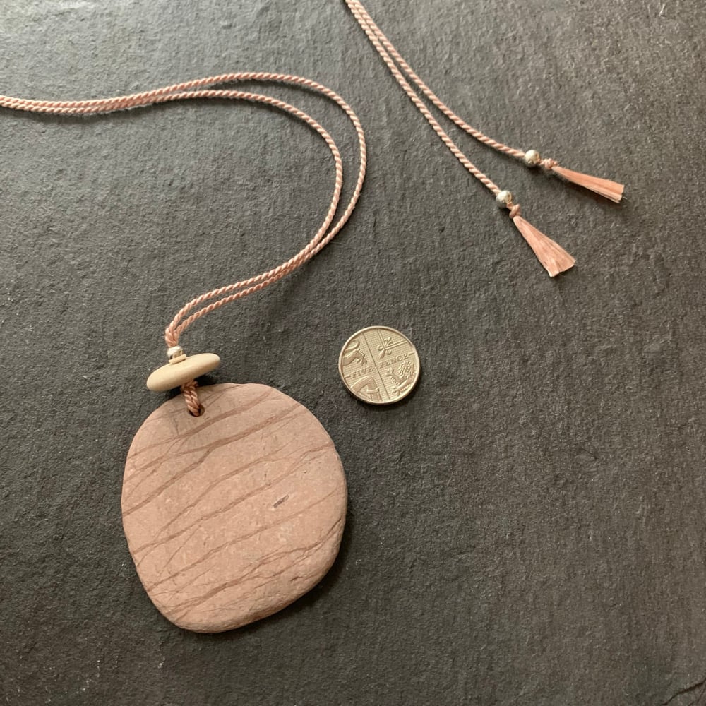 Image of Large pink Devon stone necklace
