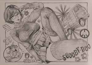Image of Original Art : Halloween Special -  Scooby-Doo  gang Daphne Blake & Velma Dinkley // Hyde Zhang