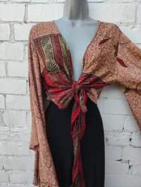 Image 5 of Stevie sari top with tassle- autumn colours