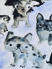 Image 1 of Dog Friends A fine Art Print 9” x 12” 