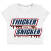 Thicker Than A Snicker  Crop Tee(White)