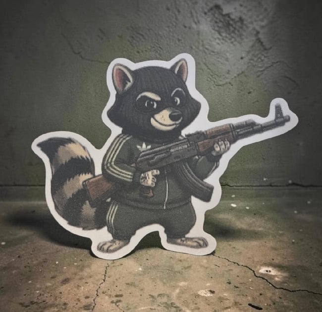 Gopnik Trash Panda AK Sticker