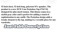 Image 5 of New 20W Cato Peekaboo top #716*10