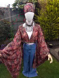 Image 1 of Pefkos co ord sarong set - red gold