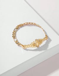 Image 2 of 14k Gold plated Virgin Mary bracelet 