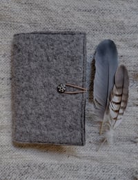 Image 1 of Harting Black Felt Book Cover - ‘Flower’