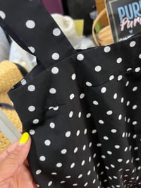 Image 2 of polka dot jumper dre’ss with slit 