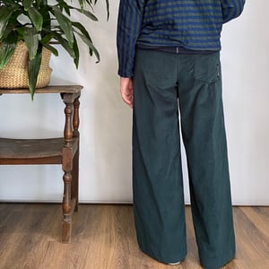 Image of Linea pants - Forest Green Velveteen cord