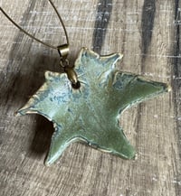 Image 1 of Necklace green leaf 