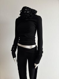 Image 1 of Grid Knit Sweater