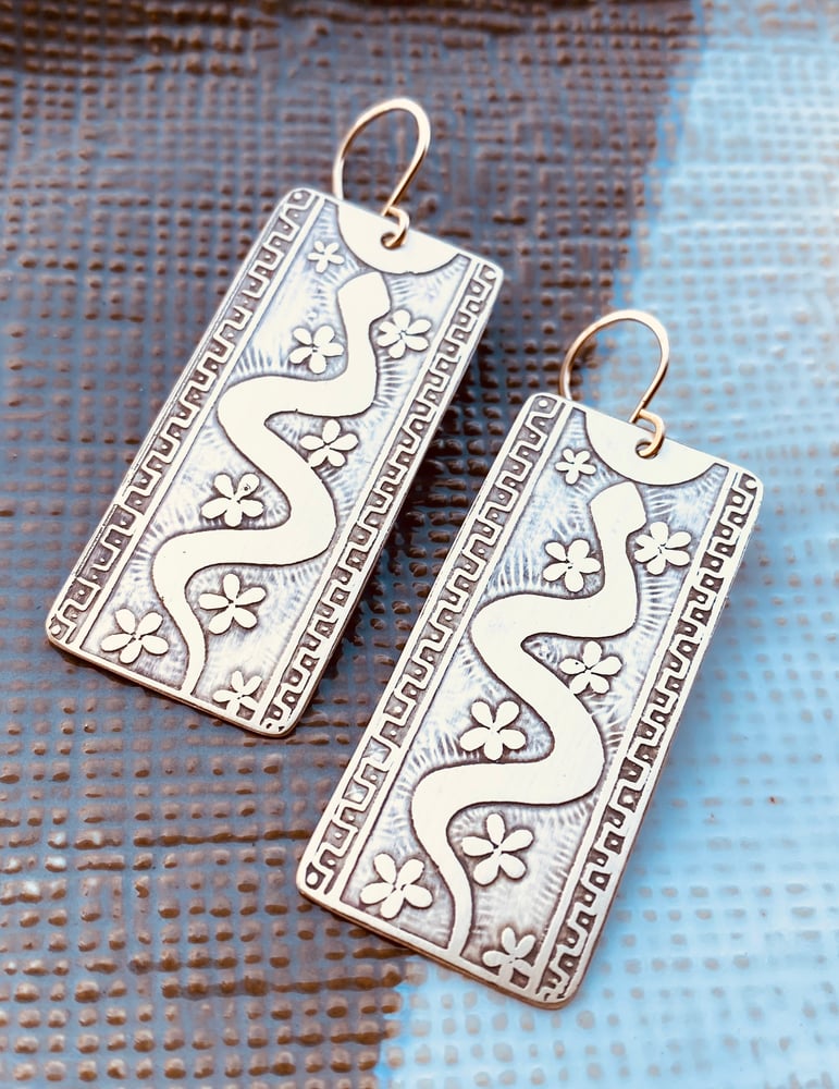 Image of Garden Snake Tableau Earrings 