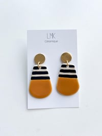 Paire de boucles d'oreilles céramique TOTEM LOSSA miel