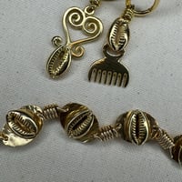 Image 4 of Asake// Brass Cowrie Amulet bracelet 