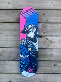 Image 1 of “Bruiser Jay”  original art-acrylics on skateboard 