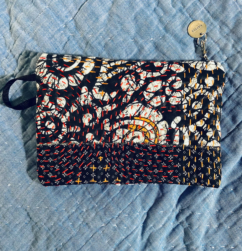 Image of Sashiko Zip Pouch 5