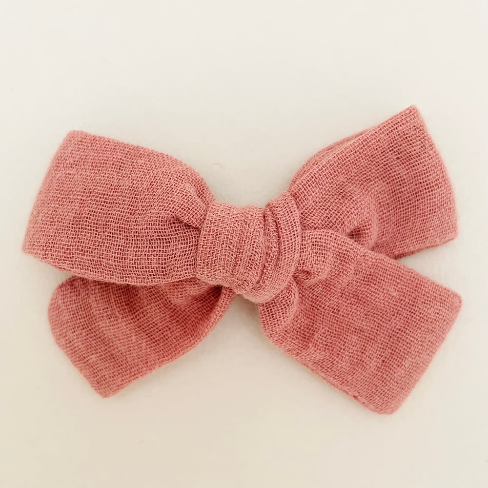 Image of Barrette Bertille double gaze marsala clair