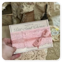 Image 1 of pretty pink lace trim on vintage french style postcard