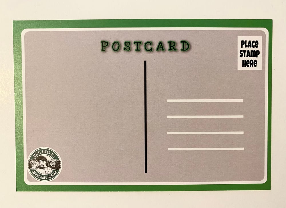 Post Cards! Grass Rats Garage! (FREE USA Shipping)