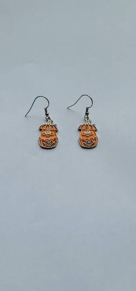 Image of Pumpkin McNugget earrings #2