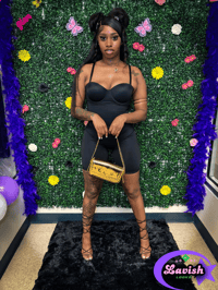 Image 1 of Black One Piece solid Romper